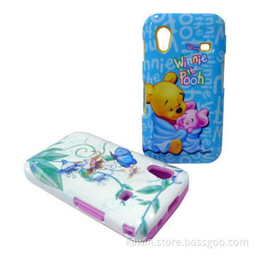Water Transfer Printing PC+Silicone Cover for Samsung S5830